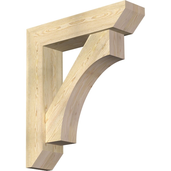 Ekena Millwork Westlake Slat Rough Sawn Bracket w/ Offset Brace, Douglas Fir, 8"W x 34"D x 38"H BKT0806X34X38WTL06RDF - main